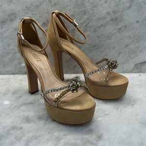 SCHUTZ Jayda Platform Sandals Size 7.5 Nee in Box